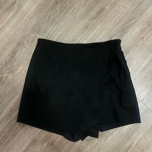 Zara Black Wrap-Front Skort
